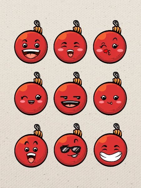 9 Weihnachtskugeln #1/10 Rot