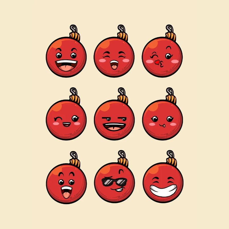 9 Weihnachtskugeln #1/10 Rot