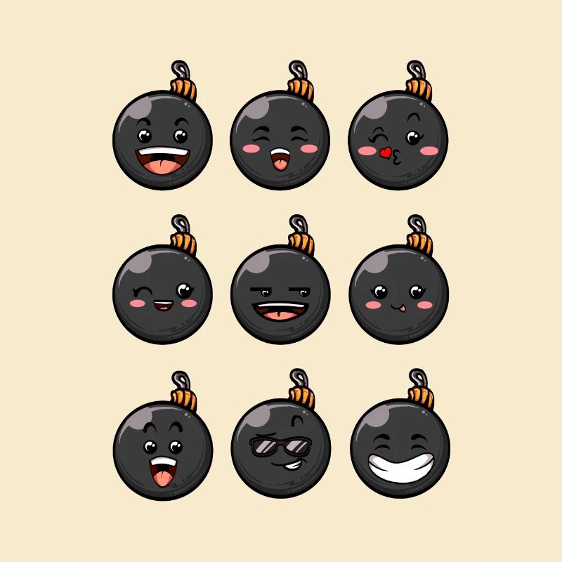 9 Weihnachtskugeln #9/10 Schwarz