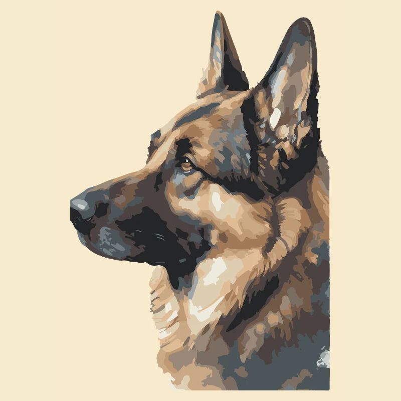 German Shepherd Watercolors