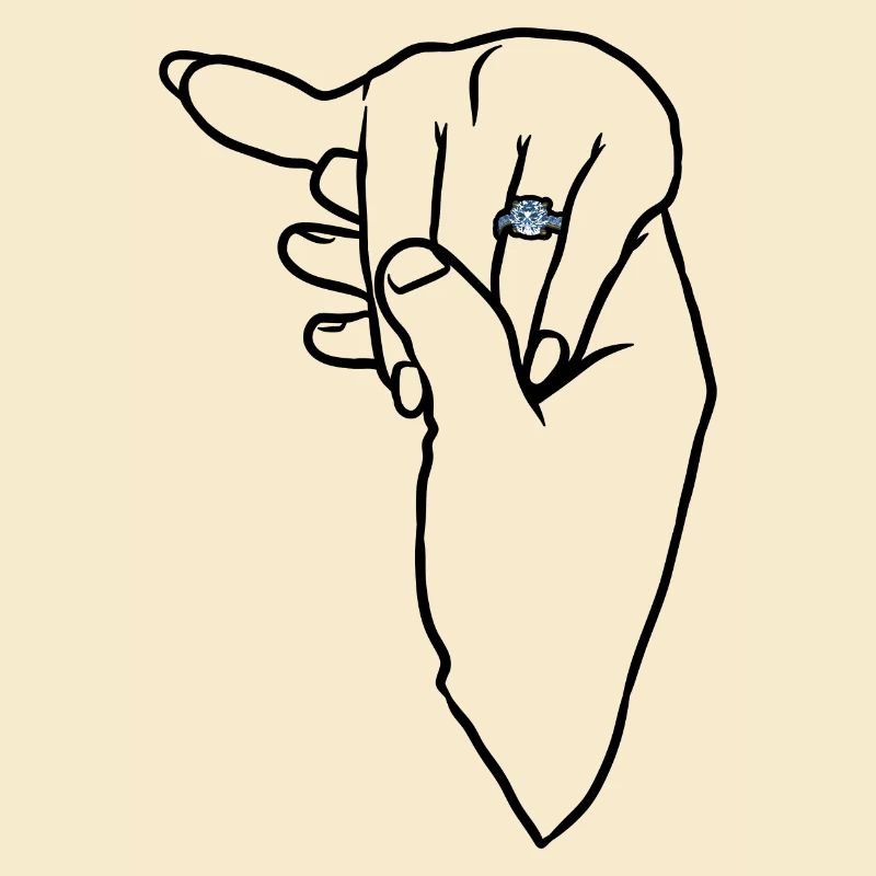 Verlobungs-Ehering-Hand