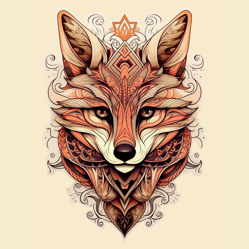 Fuchs Ornamenteler Stil - Boho