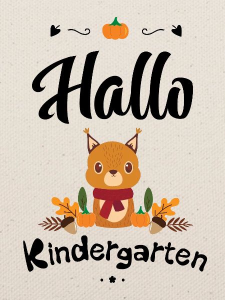 süßes Eichhörnchen Design mit Herbstmotiven