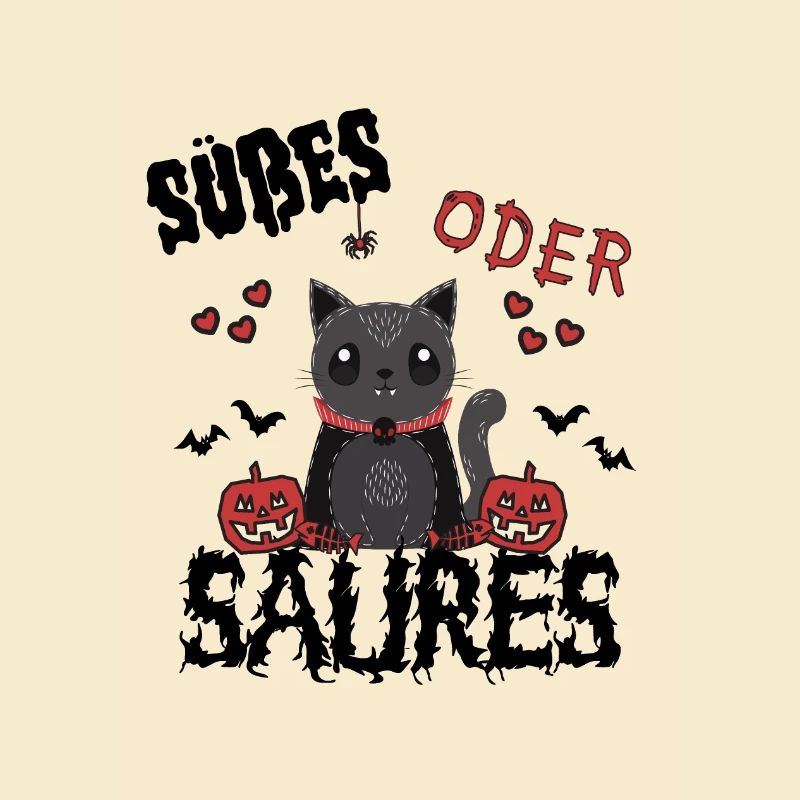 schrecklich niedliches Design süßes oder saures