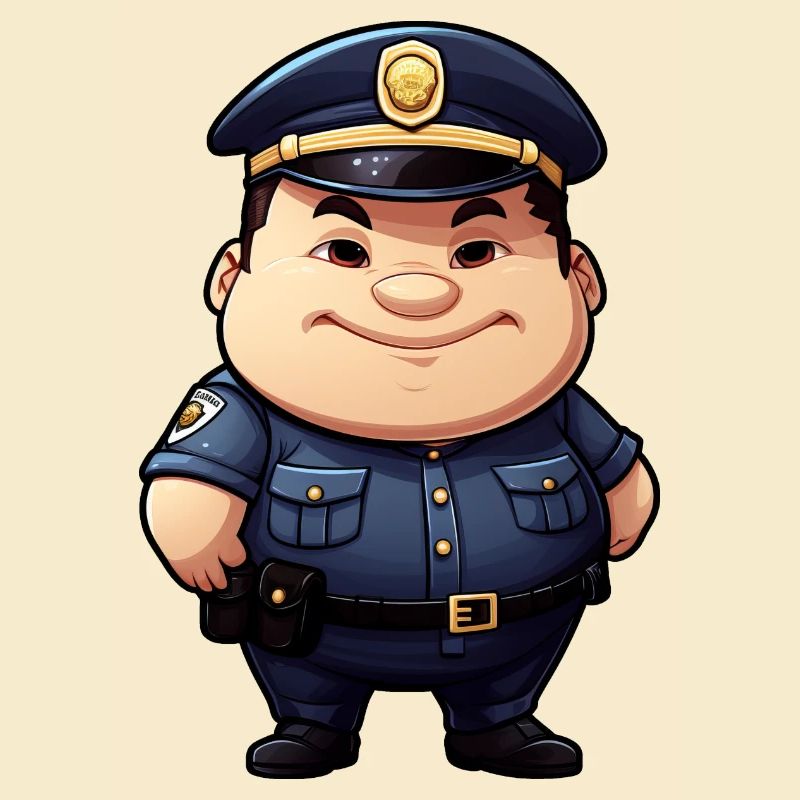 dicker Polizist