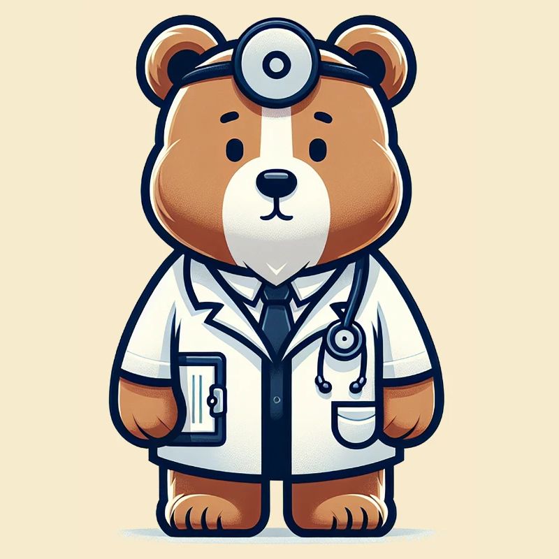 Médecin d’ours mignon
