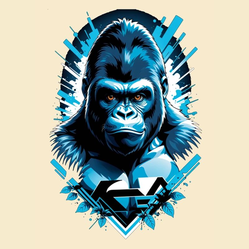 Gorilla mit Goldkette