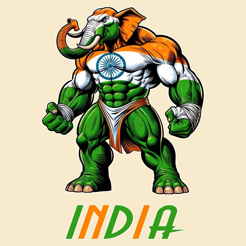 India elephant flag design