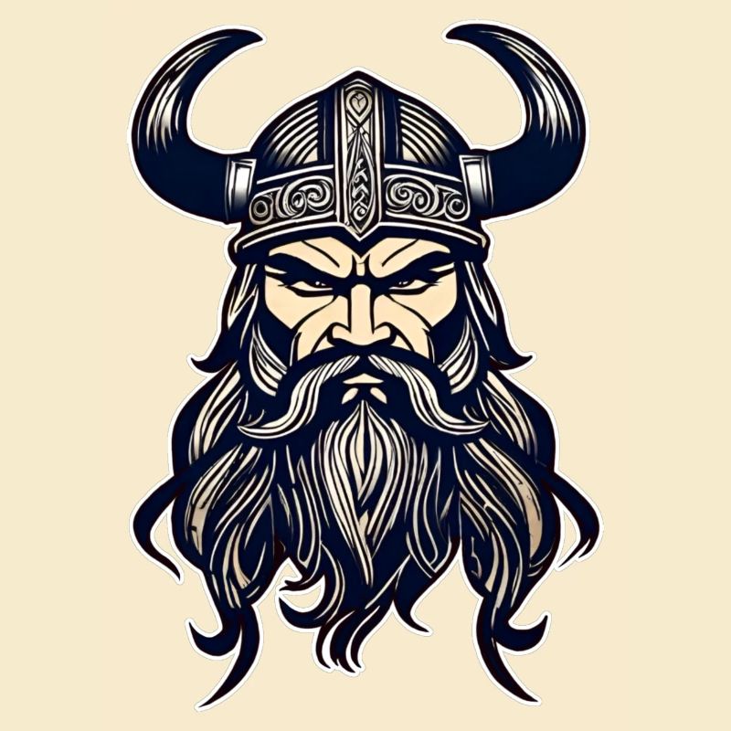 Stolzer Wikinger Krieger Germane