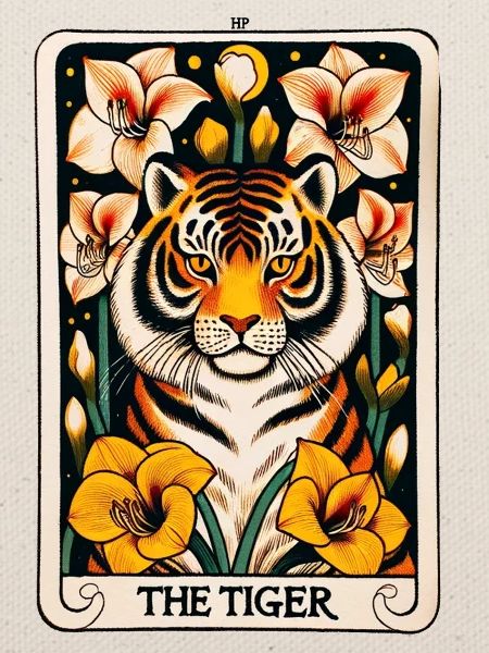 Die Tiger-Tarotkarte