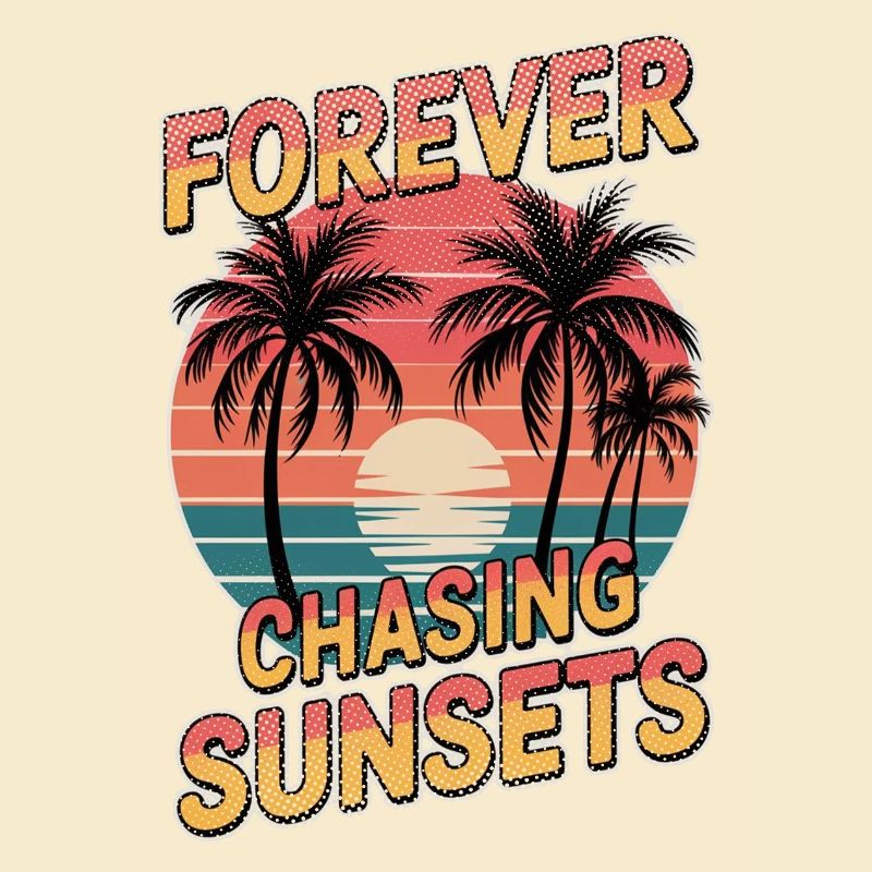 Sunset - Palm Trees Vacation