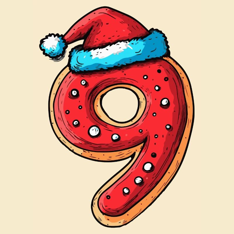 Biscuit de Noël à 9 chiffres