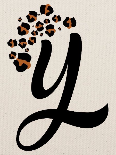 Buchstaben- und Leopardenmuster