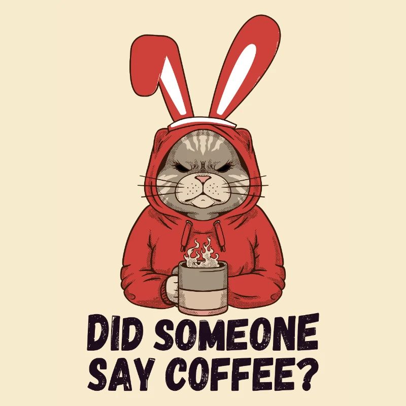 Quelqu’un a dit café ? Chat aux oreilles de lapin