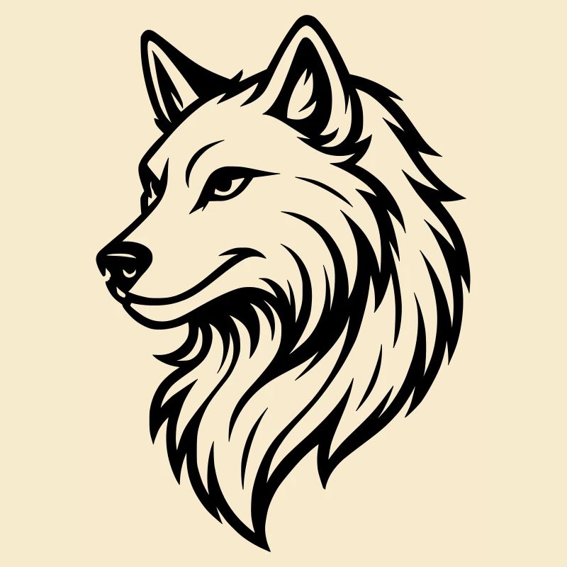 Silhouette de loup