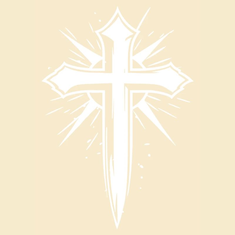 Christliches Kreuz mit Schein-Effekt