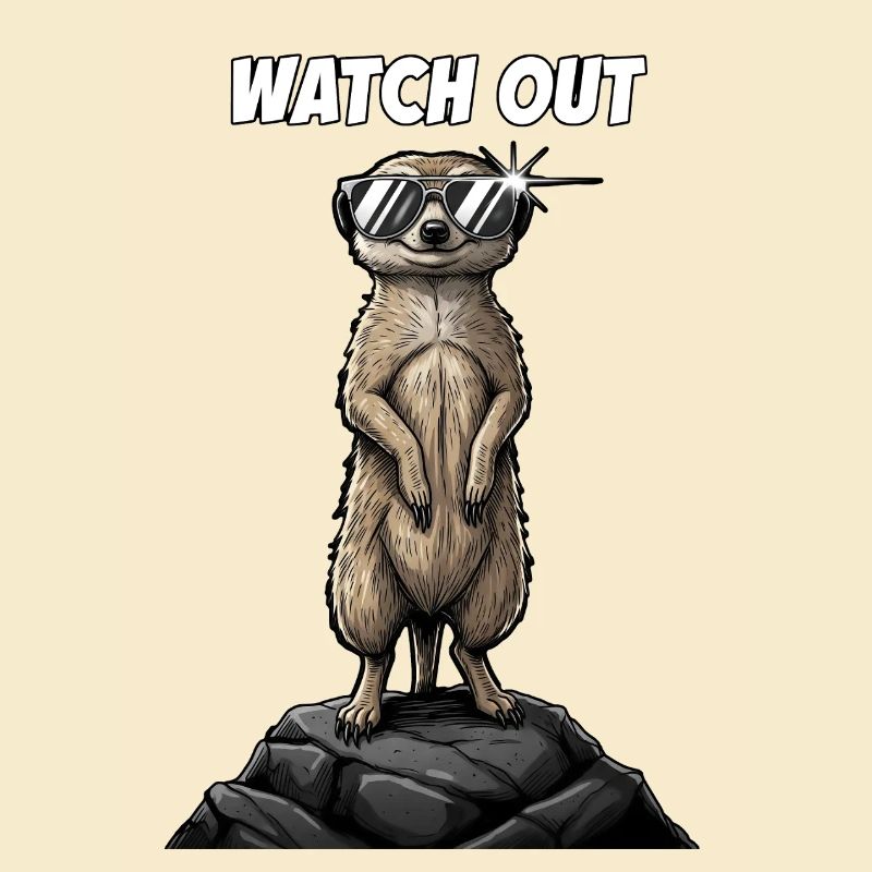 Design cool avec des suricates, attention !