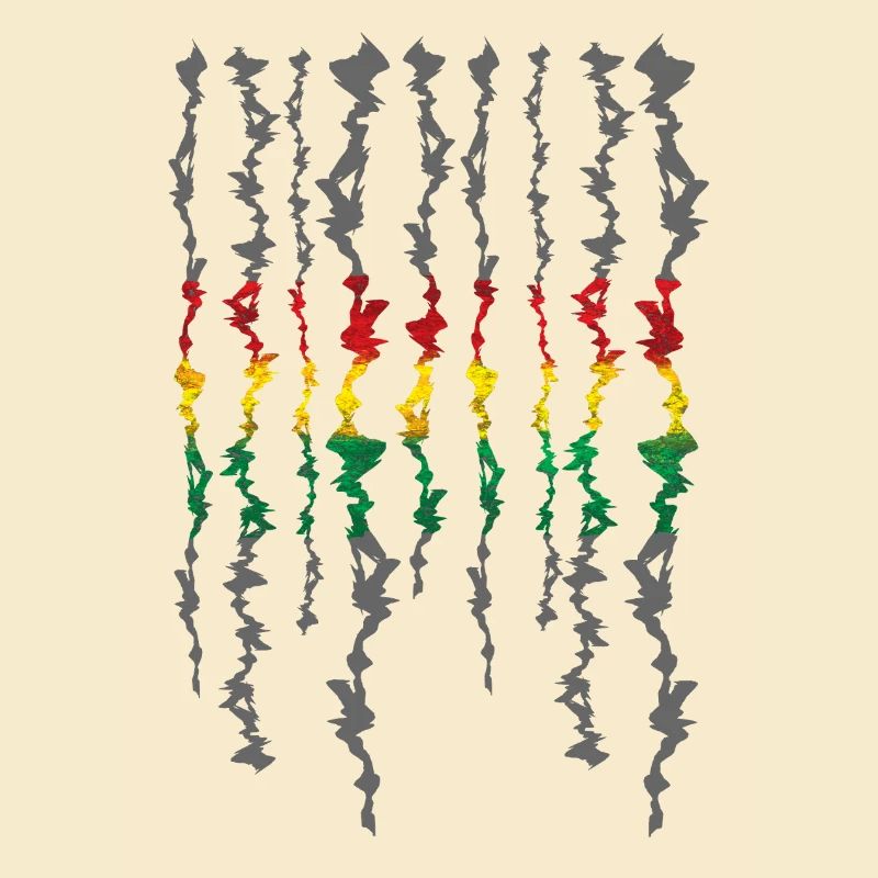Ruban Rasta Rayures Niveaux de Gris