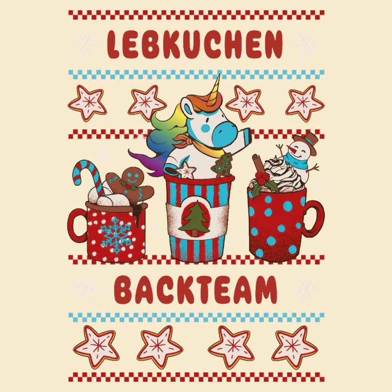 Lebkuchen Backteam Einhorn Weihnachten backen