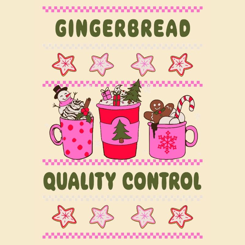 Gingerbread Quality Control - Pink Christmas