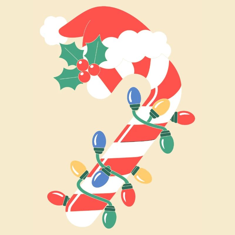 Zuckerstangen-Weihnachtsbeleuchtung