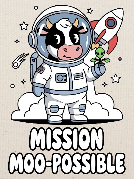 Mission Moo-possible Space Cow Design