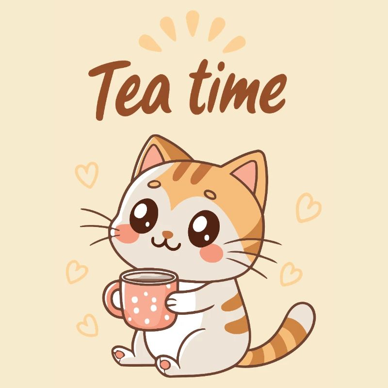 Mignon Chat Tea Time Douceur Cozy