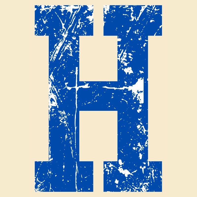 Buchstabe h Sport Retro