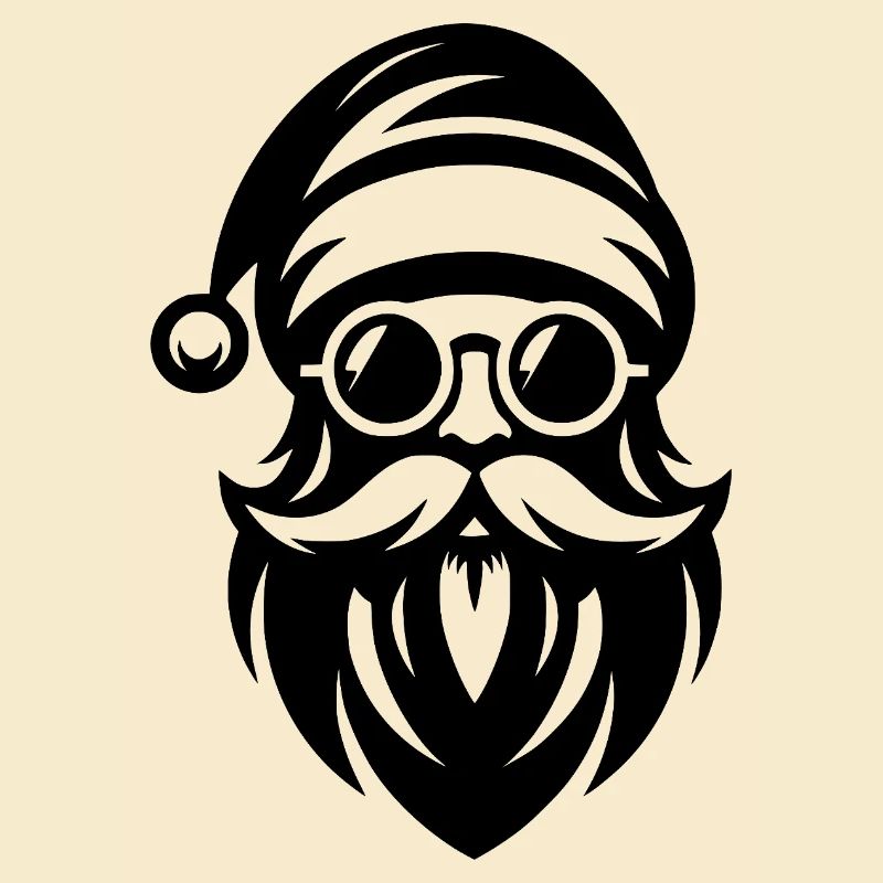 Weihnachtsmann Silhouette Ich bin der coole Claus