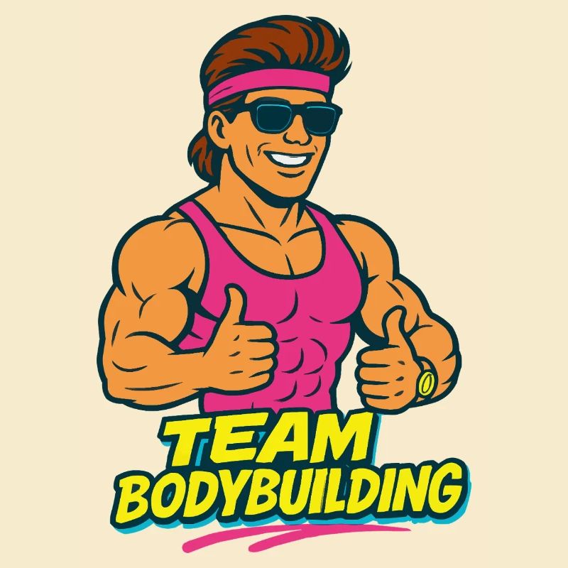 Team Bodybuilding Retro-Comic