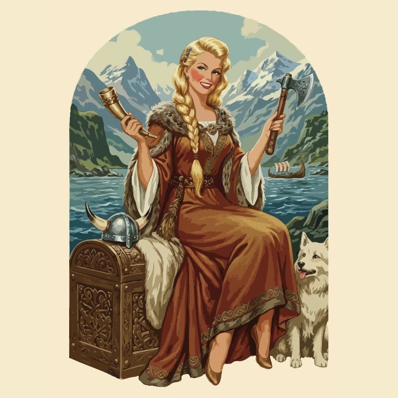 Norwegerin mit Hund