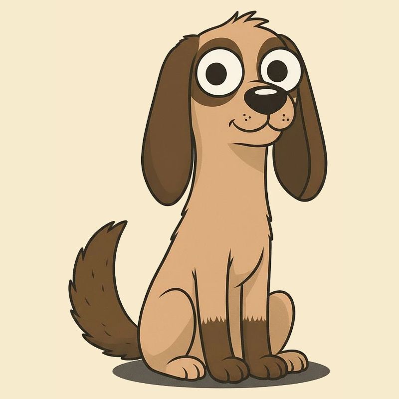 Curious Cartoon Beagle