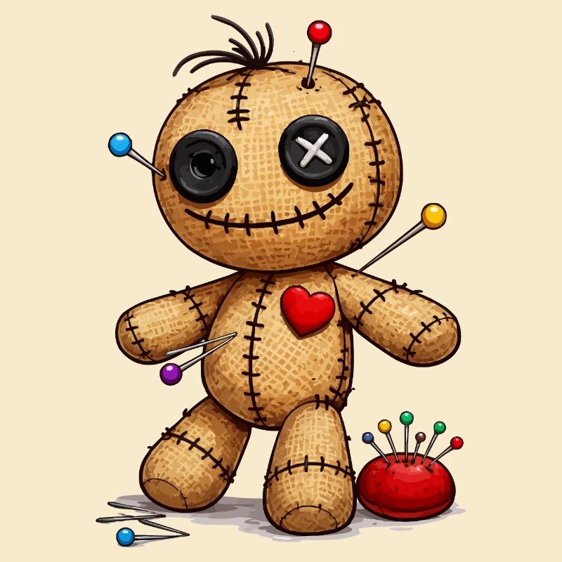 Voodoo Puppe mit Nadeln