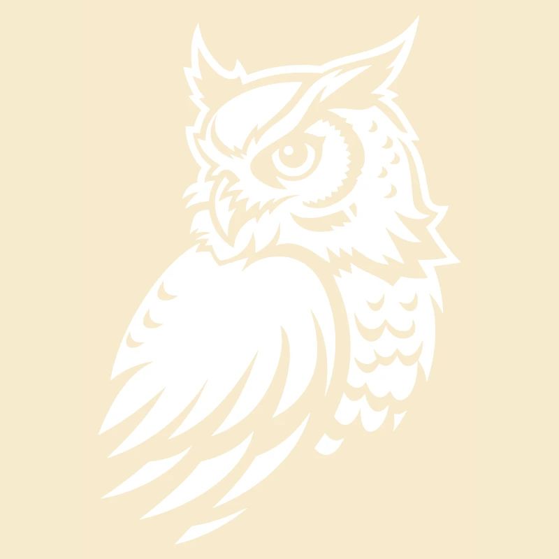 Wachsame Eule – Tattoo Silhouette