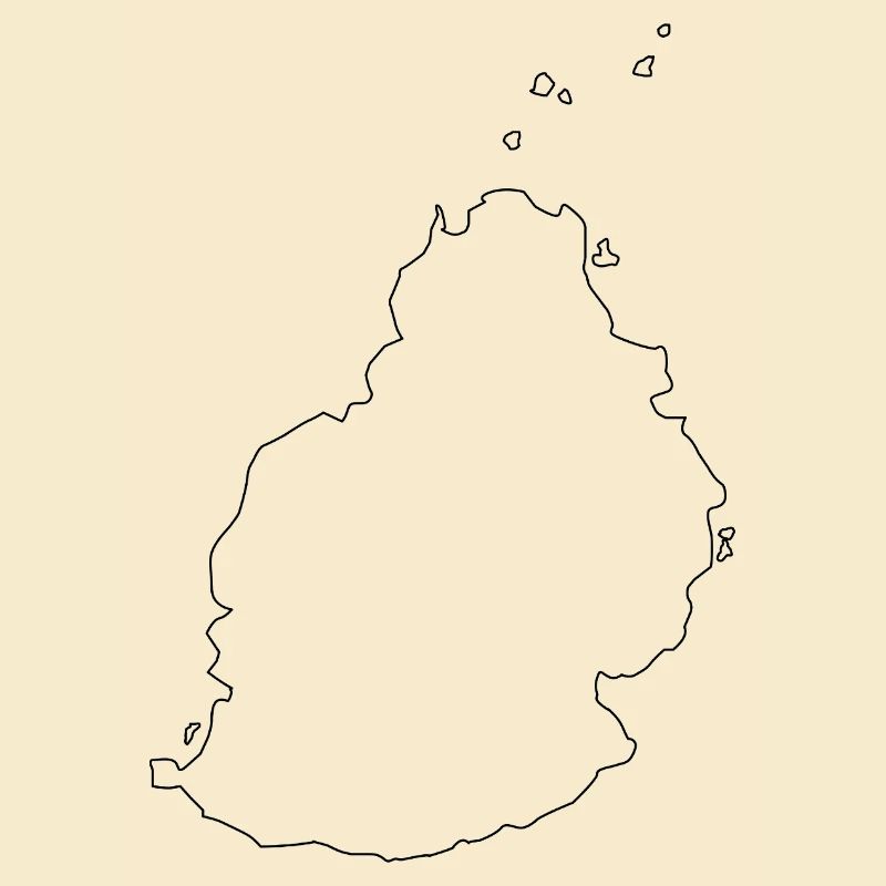 Mauritius outline map