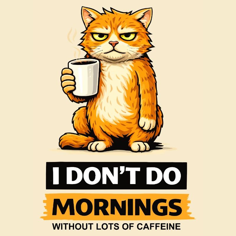 Morgen-Katzen-Kaffee-Einstellung