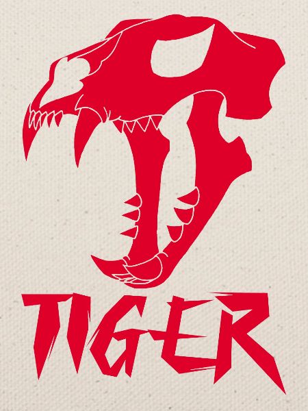 Tigerschädel (Rot)