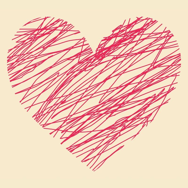 Doodle Heart Red