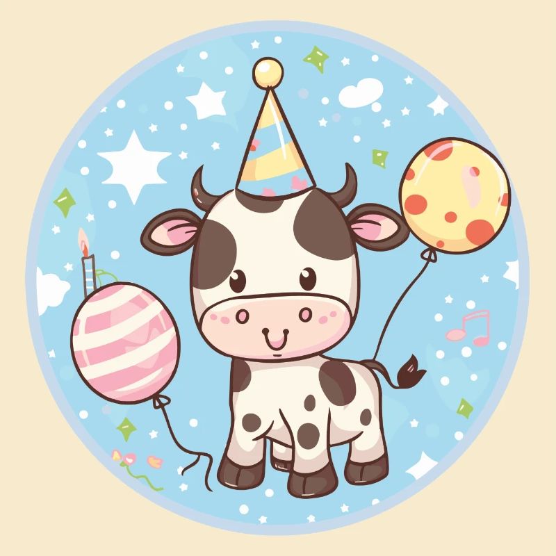 Vache Anniversaire Bébé