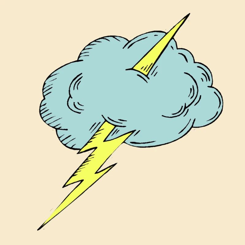 Thunder! Lightning Storm with Cloud