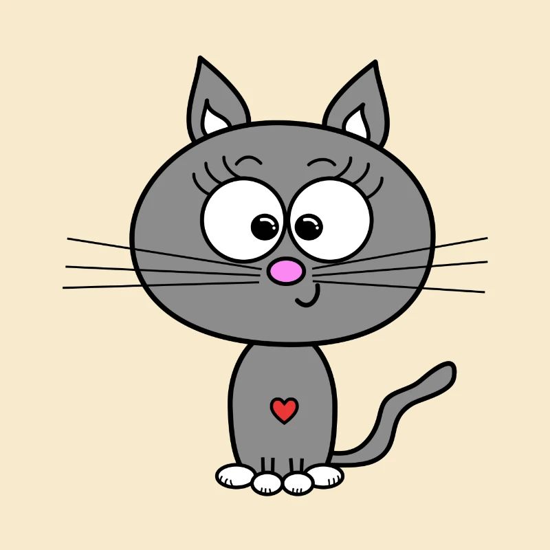 Katze Grau