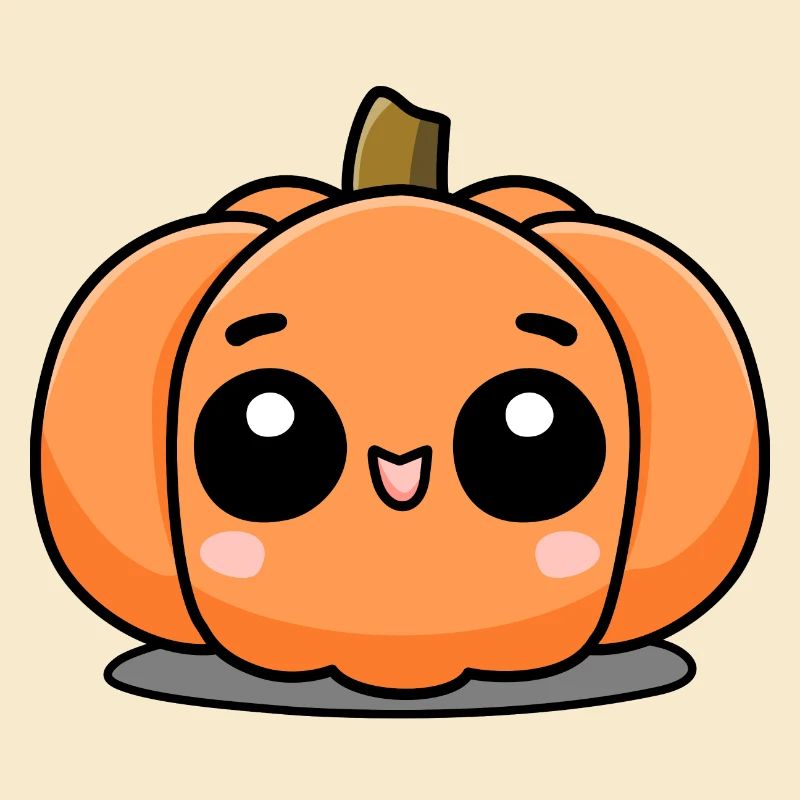 Cute Chibi Halloween Pumpkin | Cute Pumpkin-D