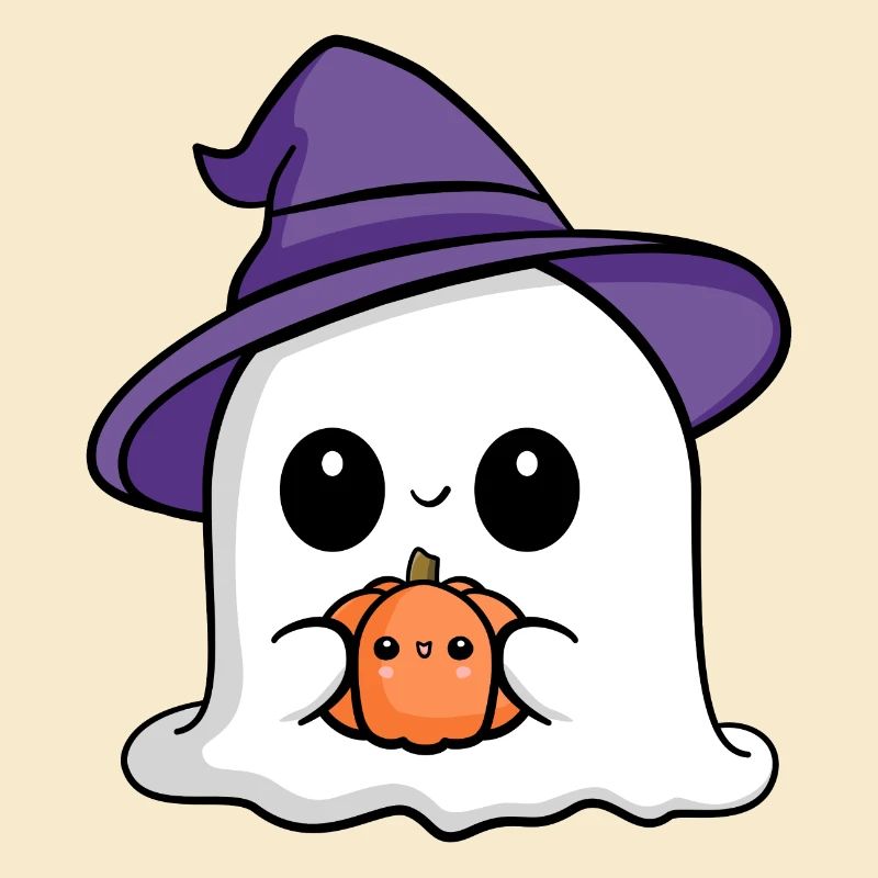 Chibi Halloween Ghost | Cute ghost design
