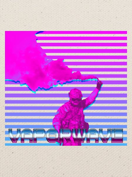 Vaporwave Soldat