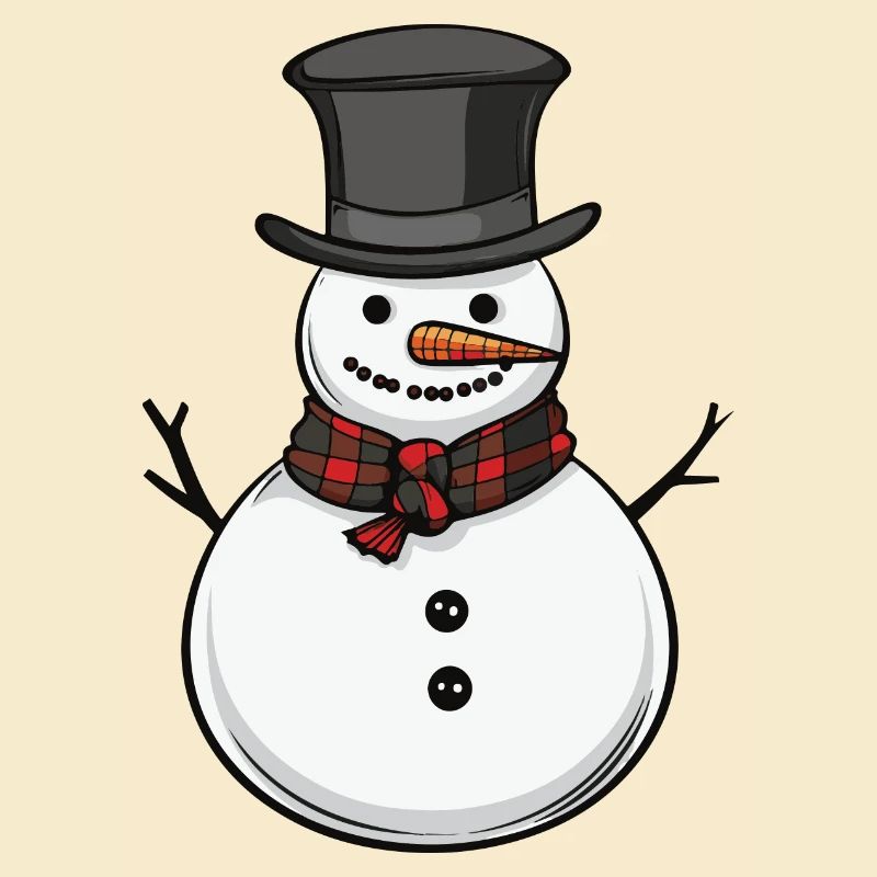 Schneemann Winter Comic