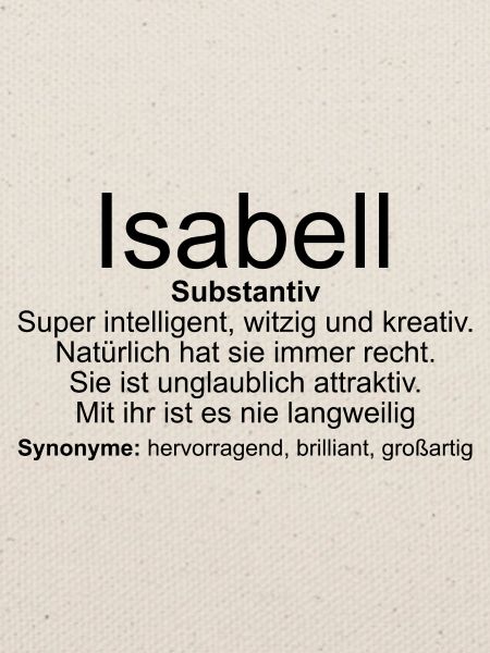 Name Definition Isabell