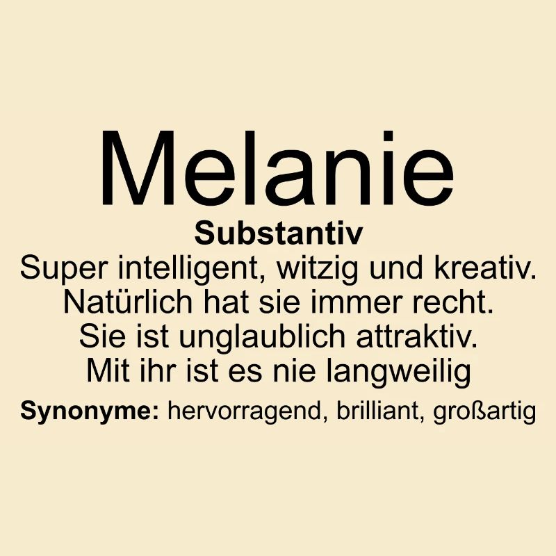 Name Definition Melanie