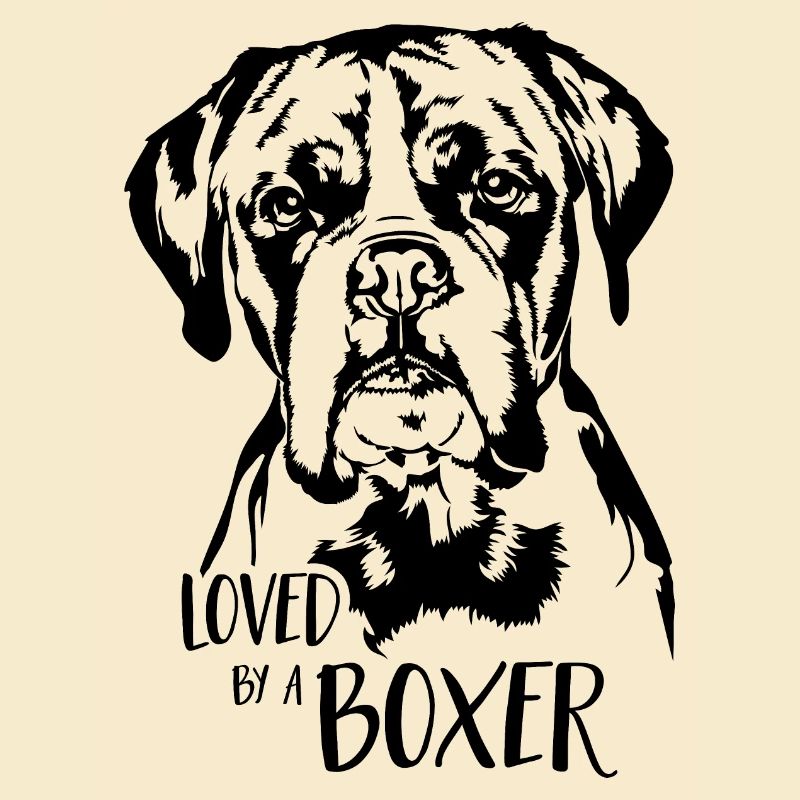 Loved by a Boxer Hunde Hund Wilsigns