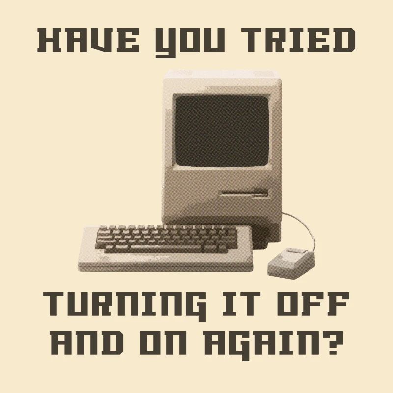 Computer off and on again