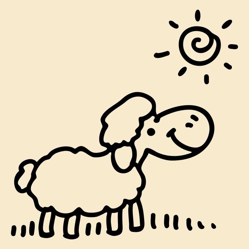 Schäfchen Sonne - line